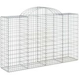  Obokana gabionska košara 13 kos 200x50x120/140cm cinkano železo, (20758462) | Shoptok.si