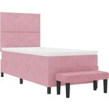 Box spring krevet s madracem Ružičasta 100 x 200 cm Baršun | shoptok.hr