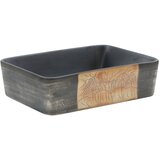 Nadgradni umivaonik crno-smeđi 46 x 35,5 x 13 cm keramički | shoptok.hr