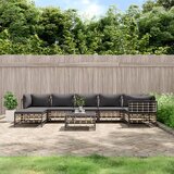 The Living Store Vrtna sedežna garnitura 8-delna z blazinami antracit poli ratan - Vrtna Sedežna Garnitura, (21481060) | Shoptok.si