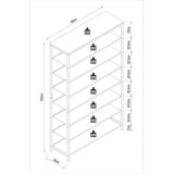 MID.YOU REGAL ZA ČEVLJE črna, medeni hrast | Shoptok.si