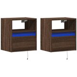  Zidni TV ormarići LED 2 kom boja smeđeg hrasta 41x31x45 cm | Eponuda.com