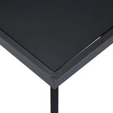  Blagovaonski stol crni 180 x 90 x 75 cm od kaljenog stakla | shoptok.hr