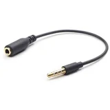 Audio kabl cross adapter, 3,5mm 4pin to 3,5mm stereo, 18 cm, GEMBIRD CCA-419, black