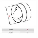 AWENTA KO100-22 bela ventilaciona klapna fi100