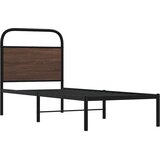  Okvir kreveta bez madraca smeđa boja hrasta 75x190 cm drveni | shoptok.hr