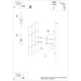  Stenska svetilka PASTELO 2 črna, (21347329) | Shoptok.si