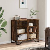  Komoda boja dimljenog hrasta 91x35,5x74,5 cm konstruirano drvo | shoptok.hr