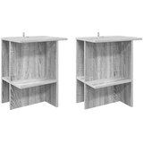 Klubska miza 2 pcs Siva Sonoma 40 x 30 x 49 cm Inženirski les, (5000295558) | Shoptok.si
