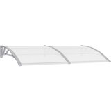  Nadstrešnica za vrata siva i prozirna 200 x 80 cm PC | shoptok.hr