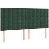  Posteljni okvir z vzglavjem temno zelen 140x200 cm žamet, (20906487) | Shoptok.si