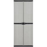  Vrtni ormarić za pohranu s 3 police sivo-crni 68 x 40 x 168 cm | Eponuda.ba