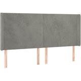  box spring s madracem LED svjetlosivi 160x200 cm baršun | shoptok.hr
