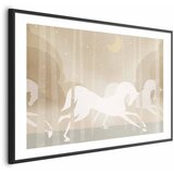  Plakat - Galloping Horses 60x40 Crni okvir s margom | shoptok.hr