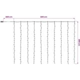  Svjetlosne zavjese 200 LED lampica Topla bijela 300 x 200 cm | shoptok.hr