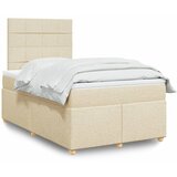  Krevet s oprugama i madracem krem 120 x 200 cm od tkanine | shoptok.hr
