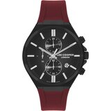 Lee Cooper Muški ručni sat, Kvarcni mehanizam, 46mm, Crno kućište, Bordo, LC07854.658 | Eponuda.com
