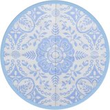 Vanjski Zunanja preproga nežno modra Ø200 cm PP | Shoptok.si