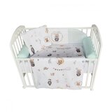 Baby Textil komplet posteljina za krevetac Retro Mede, Mint Cene