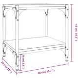 TV ormarić crni 40 x 33 x 41 cm od konstruiranog drva i čelika | shoptok.hr