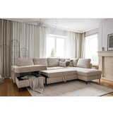 Miuform Bež sklopiva kutna garnitura od samta (s desnim kutom) Lofty Lilly – | shoptok.hr