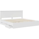  Konstrukcija postelje Bela 200 x 200 cm Inženirsko leseno, (5000121373) | Shoptok.si