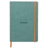  Notes A5, Rhodiarama soft, s gumicom, diktando crte, plavi Slike