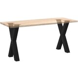 vidaXL noge za jedilno mizo x-oblika 2 kosa črna 50x(72-73) cm jeklo | Shoptok.si
