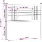  Metalno zamjensko uzglavlje bijelo 100 cm | shoptok.hr