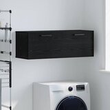 vidaXL Omarica na steni Črni hrast 100 x 36.5 x 35 cm Konstruiran les Cene