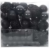  Set Božićnih Ukrasnih Kuglica 120 pcs Crna Plastika | shoptok.hr