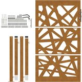 vidaXL Vrtna vrata 105x155 cm Vremensko odporno jeklo Light Design | Shoptok.si