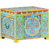 vidaXL Ročno barvana škatla 50x40x40 cm mangov les | Shoptok.si