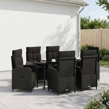  Set stolića za sofu s jastukom s jastukom 7 pcs Crna | Eponuda.com