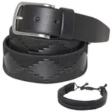 Pasovi 3517 Cinturón estilo argentino Negro Črna