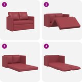  Podni kauč na razvlačenje 2-u-1 crvena boja vina 112x174x55 cm | shoptok.hr