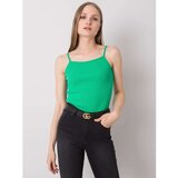 Fashion Hunters RUE PARIS Dark green basic top Cene