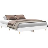 Maison Chic Posteljni okvir - Dvoposteljna postelja - Zakonska postelja brez vzmetnice bel 140x200 cm inženirski les-J11403, (21762960) | Shoptok.si