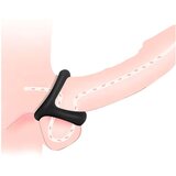 Prsten za penis i testise s točkastom površinom (crni) | shoptok.hr