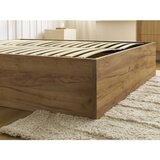 Bobochic Paris Smeđi bračni krevet od iverice u dekoru breze s prostorom za odlaganje/bez uzglavlja s podnicom 140x190 cm Mara – | shoptok.hr