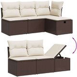vidaXL 7-dijelni set vrtnih sofa od poliratana s jastucima smeđi | shoptok.hr