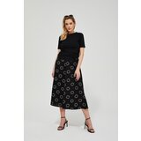 Marisse Flared Skirt With Print L-Sc-3421 Black | Shoptok.si
