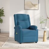 vidaXL Električni masažni stol modro žamet | Shoptok.si
