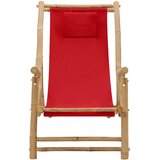  Ležaljka od bambusa i platna crvena | shoptok.hr