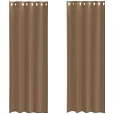 Voile zavjese s ušicama 2 kom svijetlosmeđe | shoptok.hr