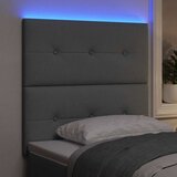  LED glava kreveta s LED trakama Svijetlo siva 90 cm tkanina | shoptok.hr