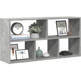  Zidna polica siva boja betona 100x25x50 cm konstruirano drvo | shoptok.hr