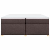  Krevet s oprugama i madracem tamnosmeđi 200x200 cm od tkanine | shoptok.hr