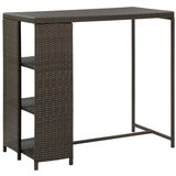 Barska miza s stojalom za shranjevanje rjava 120x60x110 cm Cene