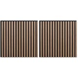  Zidne panele 2 pcs Smeđa 60 5 x 60 cm - Smeđa | shoptok.hr